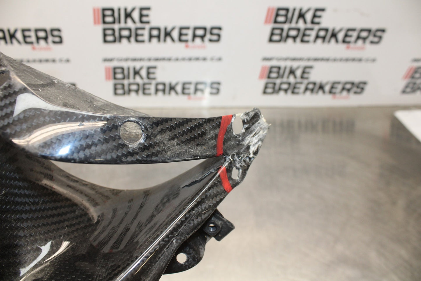 08 KAWASAKI NINJA ZX10R CB - CARBON FIBER FRONT CENTER COWL FAIRING BB201