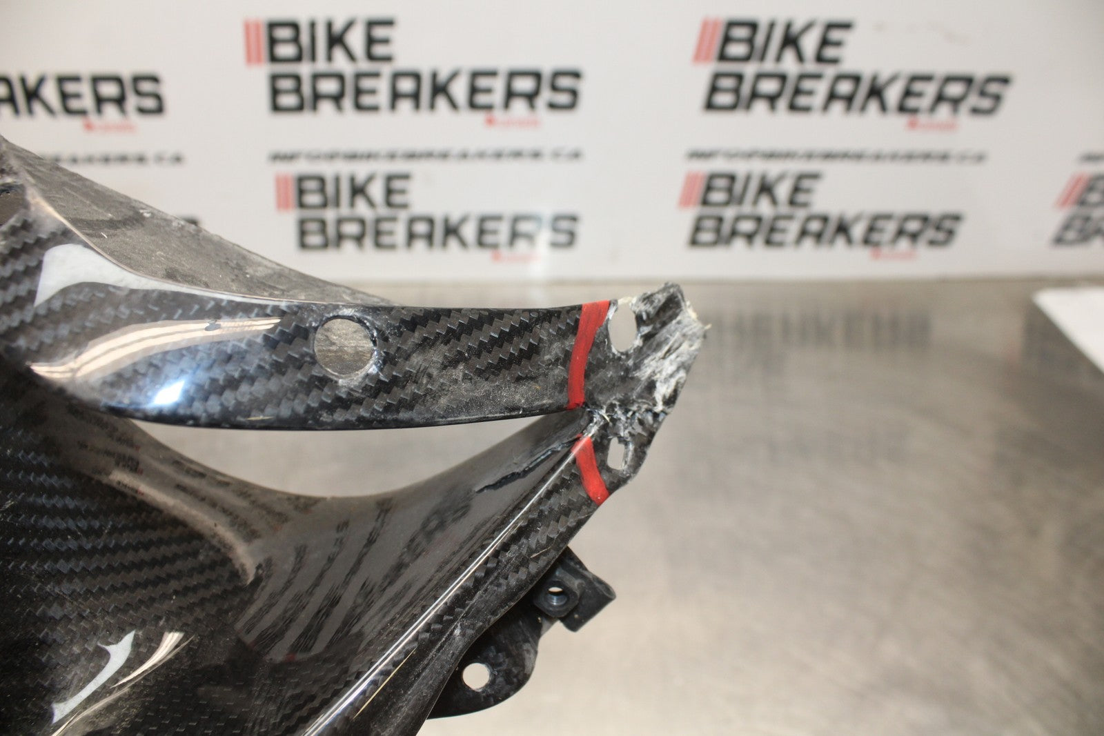 08 KAWASAKI NINJA ZX10R CB - CARBON FIBER FRONT CENTER COWL FAIRING BB201