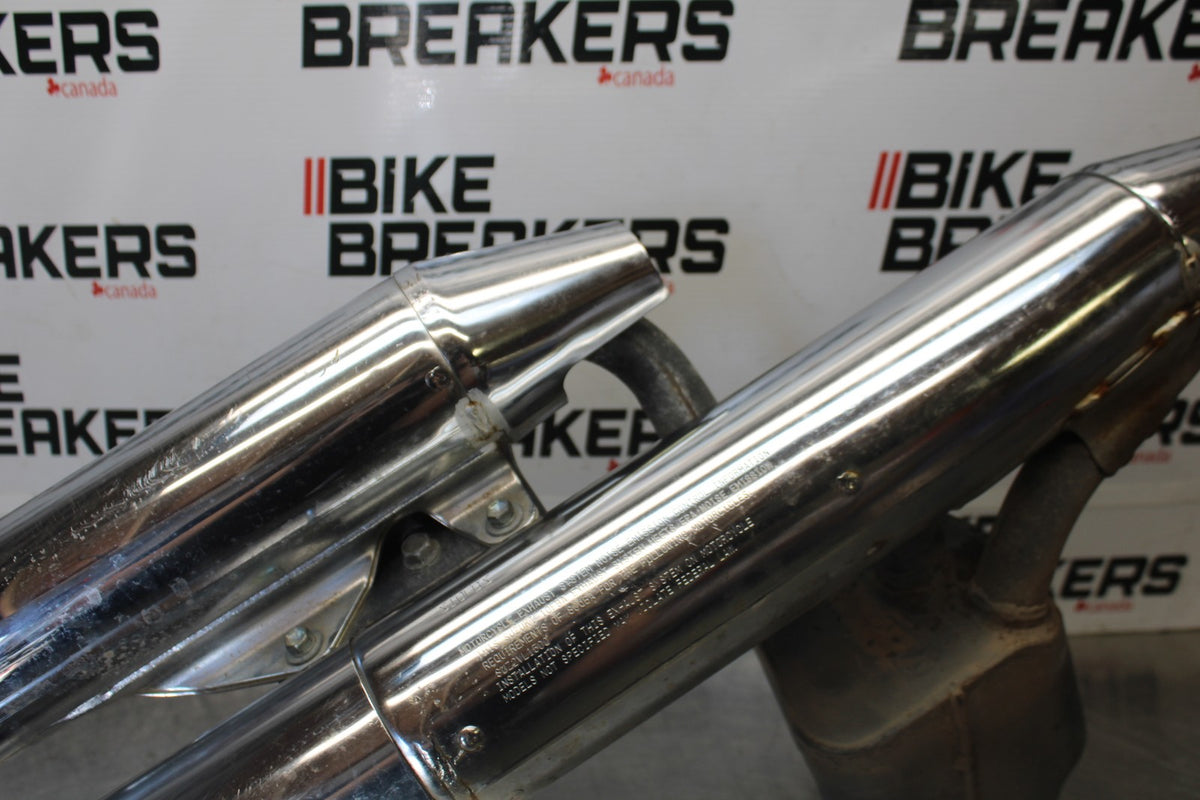 05-09 SUZUKI BOULEVARD C90 MUFFLER EXHAUST SILENCER PIPE SET PAIR BB918