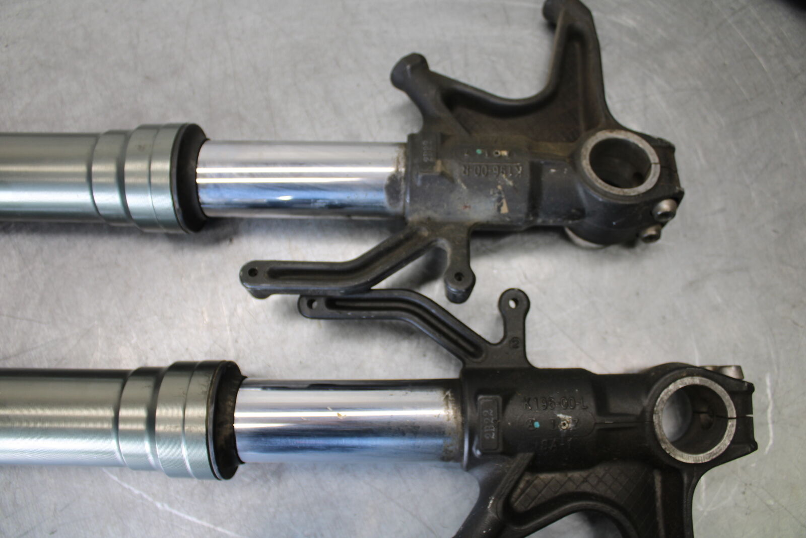 09-12 KAWASAKI NINJA ZX6R FRONT FORKS SHOCK SUSPENSION SET PAIR BB272