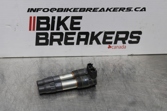 13-17 KAWASAKI NINJA 300 EX300 ABS IGNITION COILS COIL SPARK PLUG CAPS BB187