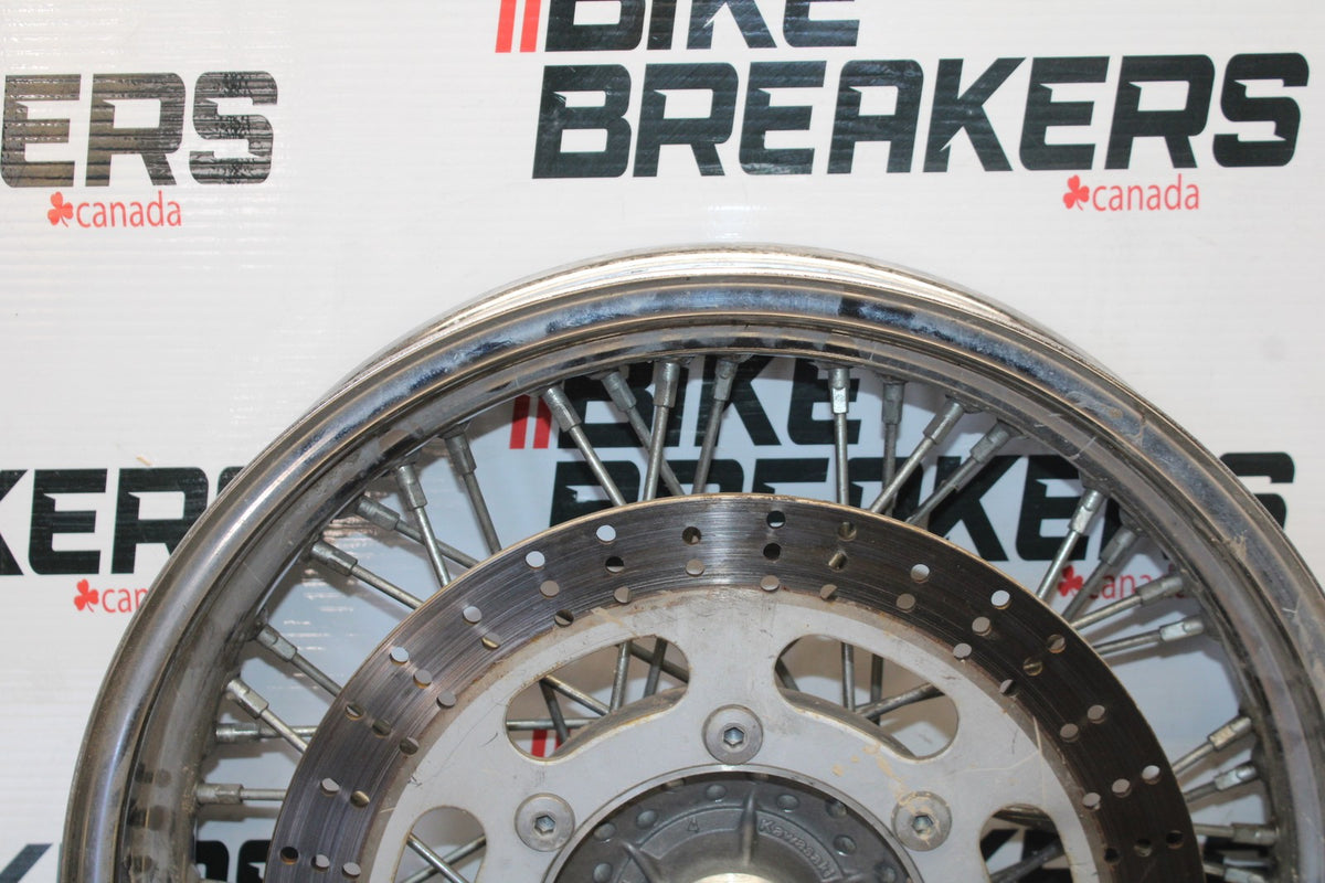02 KAWASAKI VULCAN 800 VN800B CLASSIC FRONT WHEEL FRONT RIM BB862