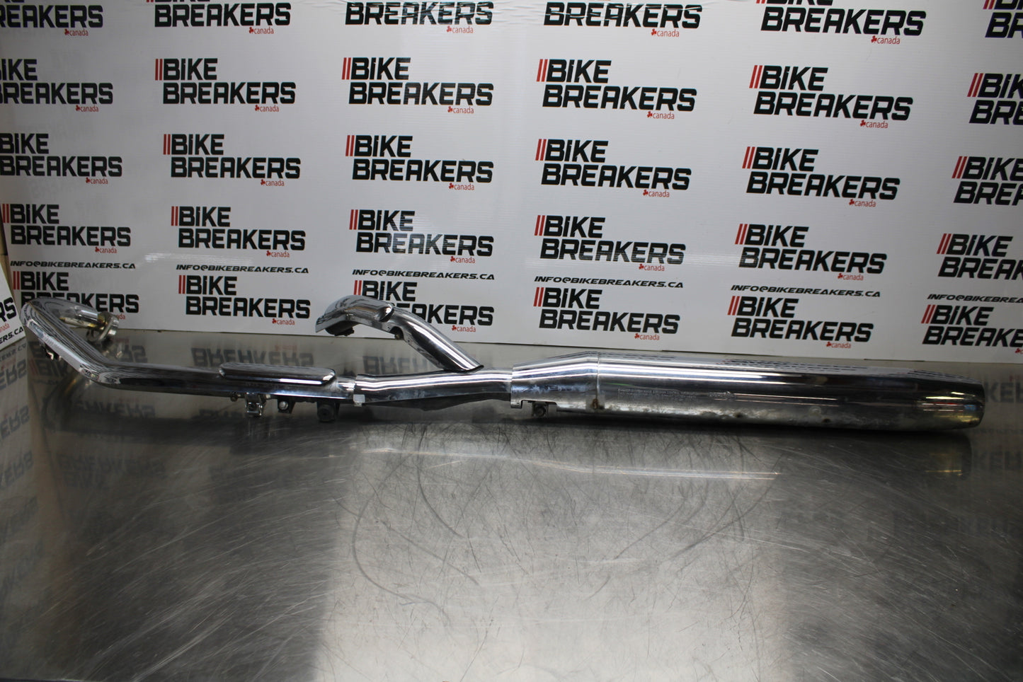 09 YAMAHA ROYAL STAR XVZ1300TF VENTURE LEFT HEADER MUFFLER EXHAUST BB151