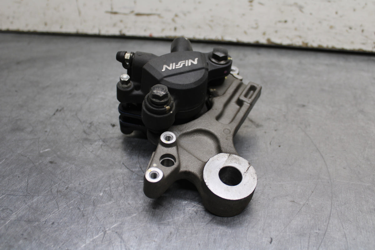 15-16 HONDA CB300F REAR BACK BRAKE CALIPER W MOUNT BRACKET BB740
