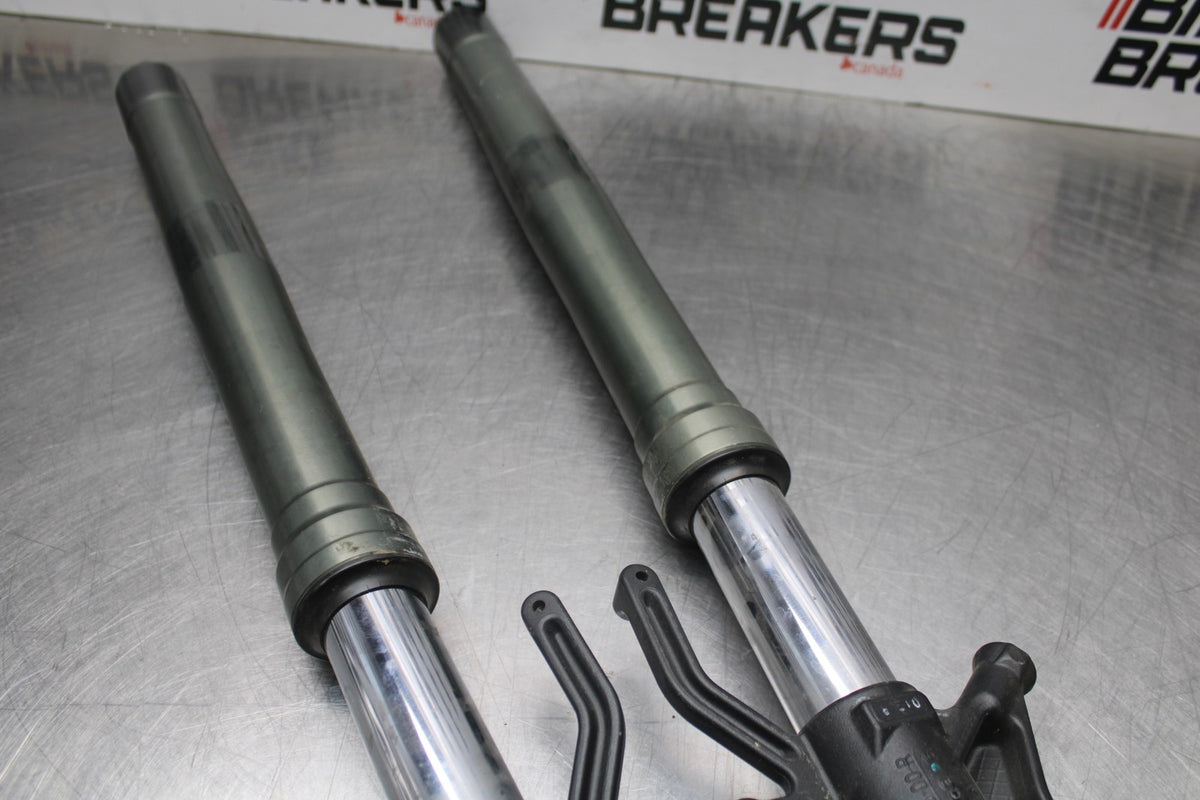 09-12 KAWASAKI NINJA ZX6R FRONT FORKS  SUSPENSION SET PAIR 44071-0634-11G BB617