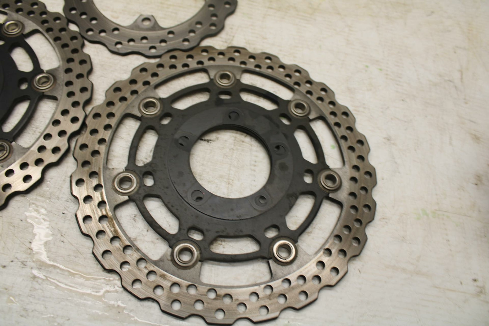 11-12 KAWASAKI NINJA 400 EX400 C FRONT REAR BRAKE ROTORS DISCS BB358