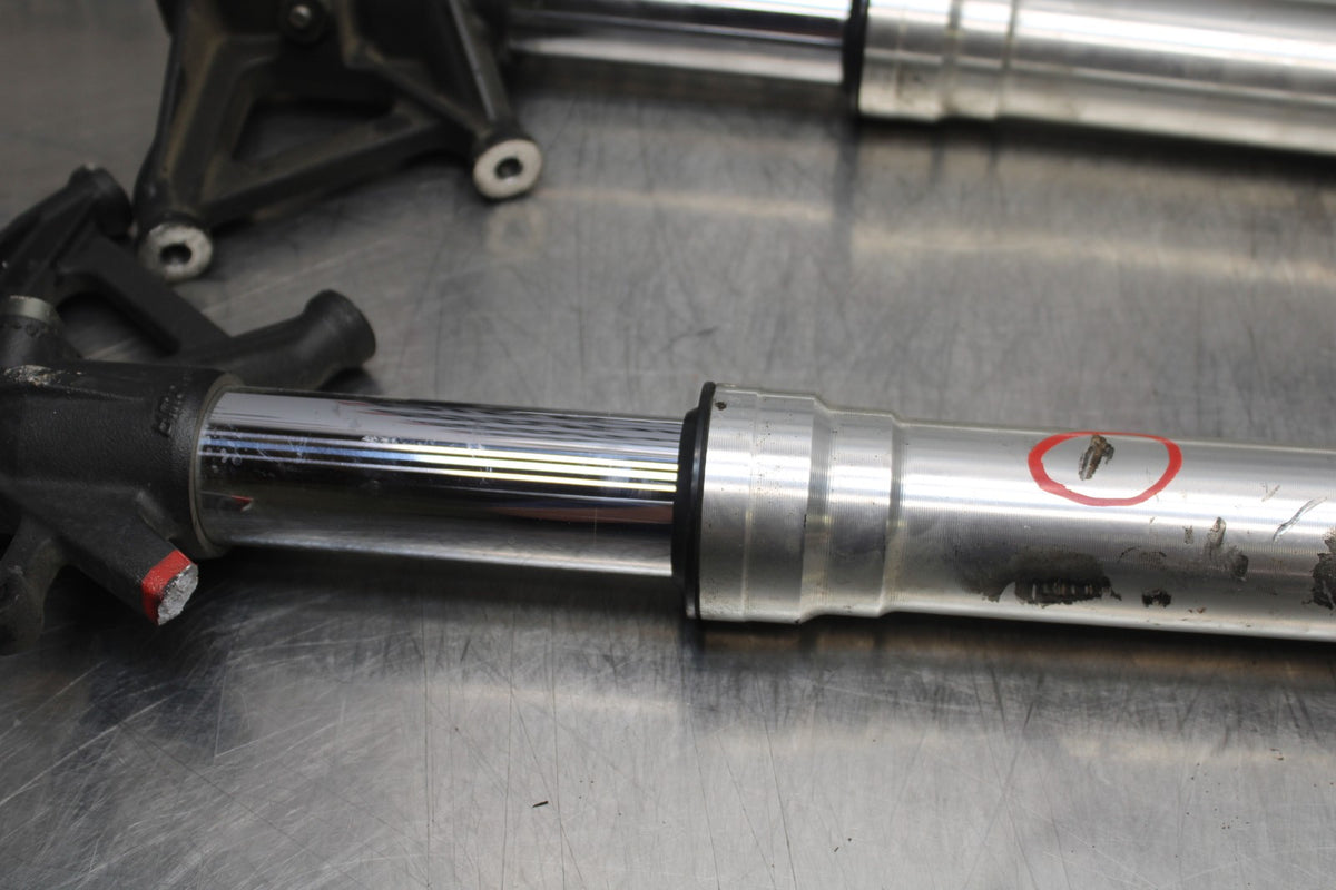 07-08 KAWASAKI NINJA ZX6R FRONT FORKS SHOCK SUSPENSION SET PAIR BB199