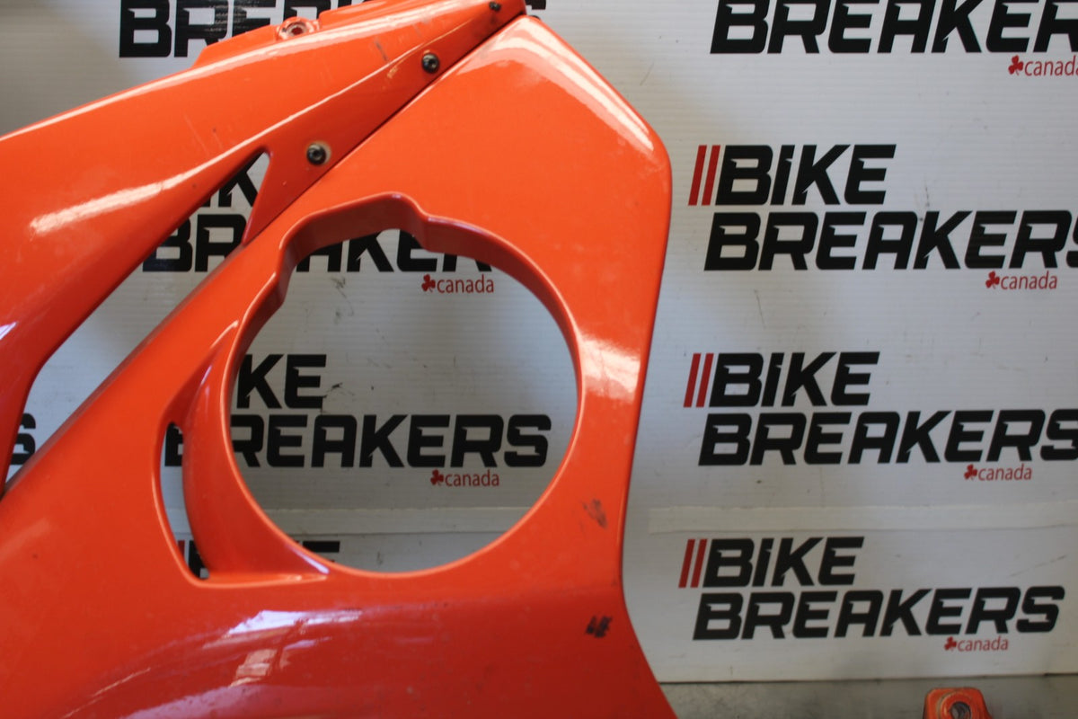 03-04 YAMAHA YZF R6 LEFT LOWER MID UPPER SIDE FAIRING COWL BB890