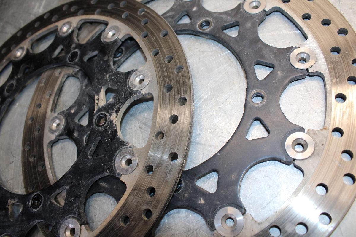 07-08 YAMAHA YZF R1 FRONT LEFT RIGHT BRAKE ROTORS DISCS 4C8-2581T-00-00 BB439