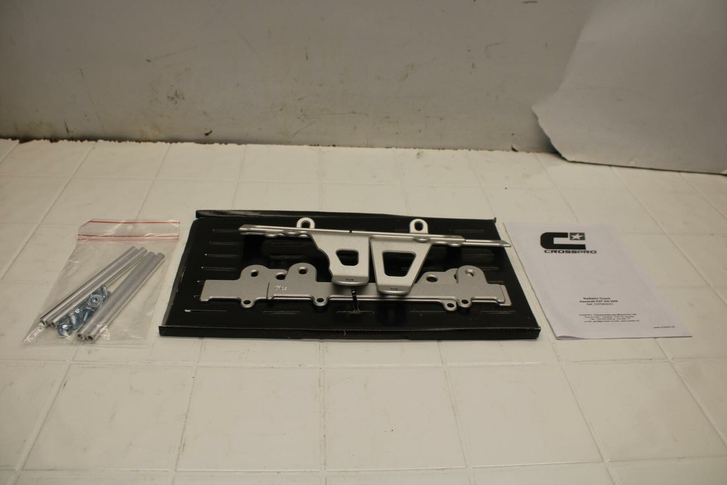 09 KAWASAKI KX250F CROSSPRO RADIATOR GUARD SHIELD