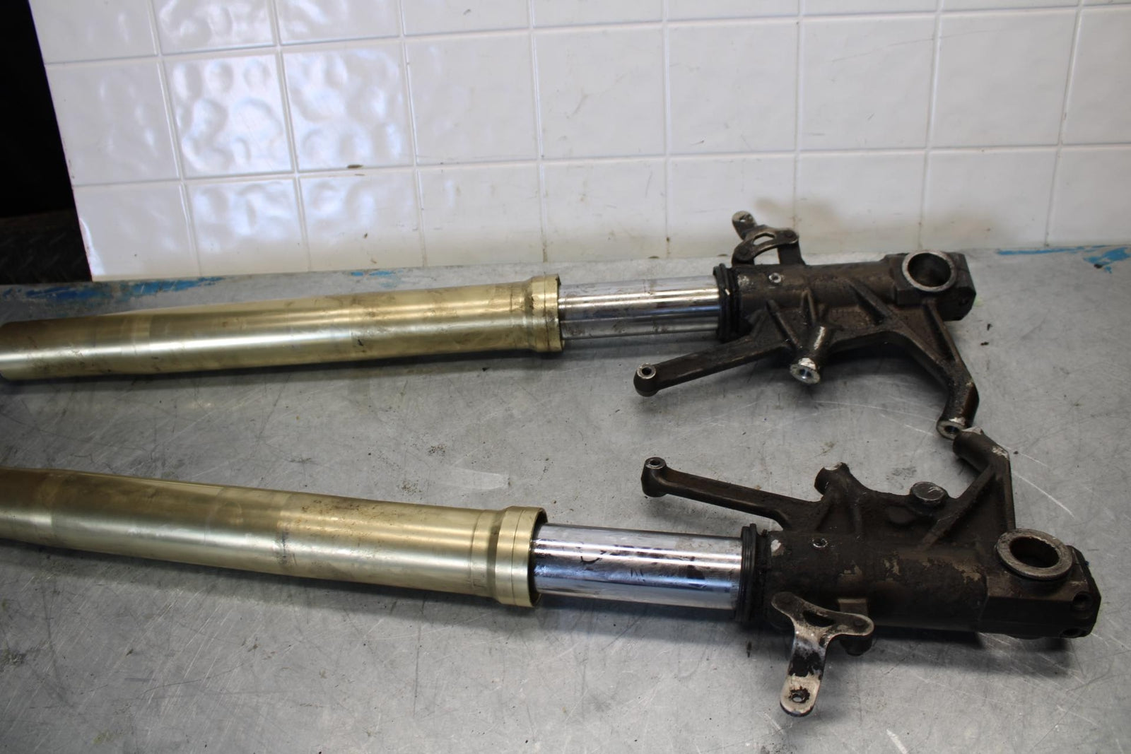 06-07 KAWASAKI NINJA ZX14R FRONT FORKS SHOCK SUSPENSION SET PAIR BB433