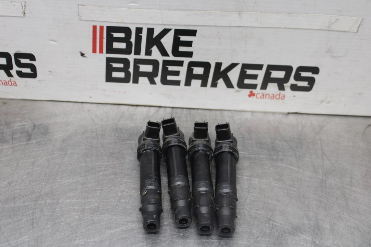 07-08 KAWASAKI NINJA ZX6R IGNITION COILS COIL SPARK PLUG CAPS BB937