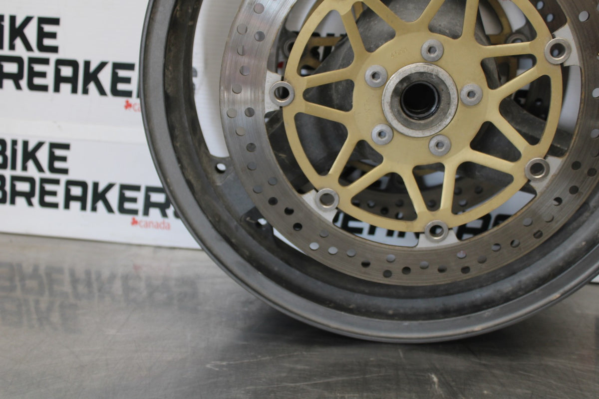 00-05 KAWASAKI NINJA ZX12R FRONT WHEEL FRONT RIM & ROTORS BB892