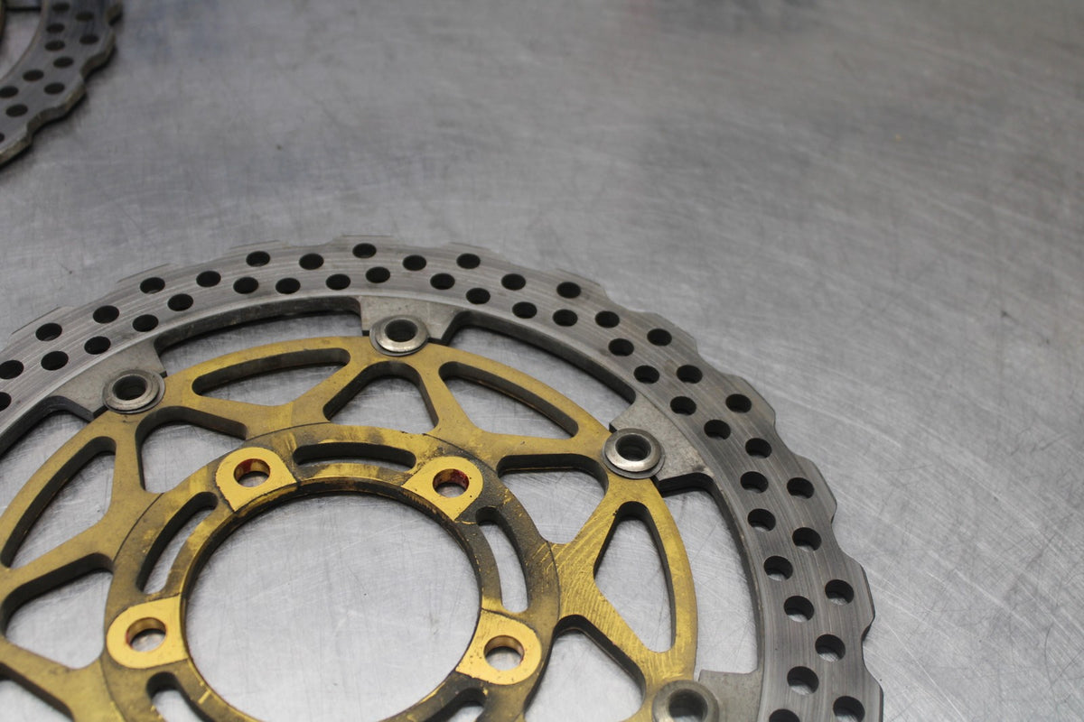 04-05 KAWASAKI NINJA ZX10R FRONT LEFT RIGHT BRAKE ROTORS DISCS BB931