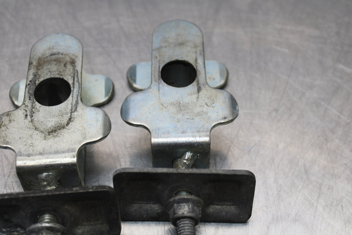 04-09 SUZUKI GS500F SWINGARM CHAIN TENSIONER ADJUSTMENT BRACKETS  BB165