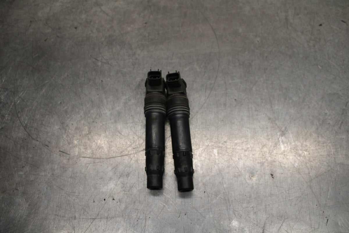 14-15 KAWASAKI NINJA 650 EX650F ABS IGNITION COILS COIL SPARK PLUG CAPS BB741