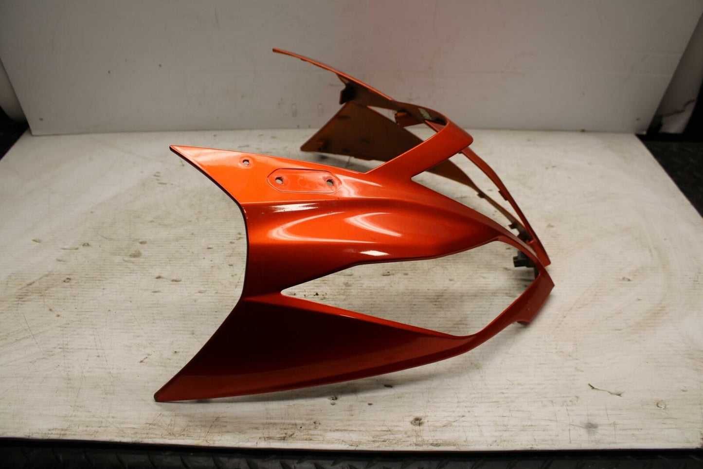 13-18 KAWASAKI NINJA ZX6R ORANGE FRONT UPPER NOSE FAIRING COWL SHROUD BB304