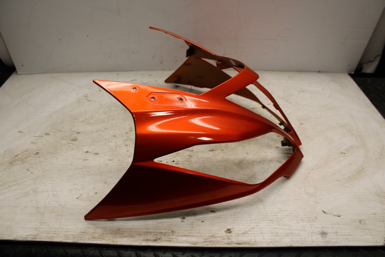 13-18 KAWASAKI NINJA ZX6R ORANGE FRONT UPPER NOSE FAIRING COWL SHROUD BB304