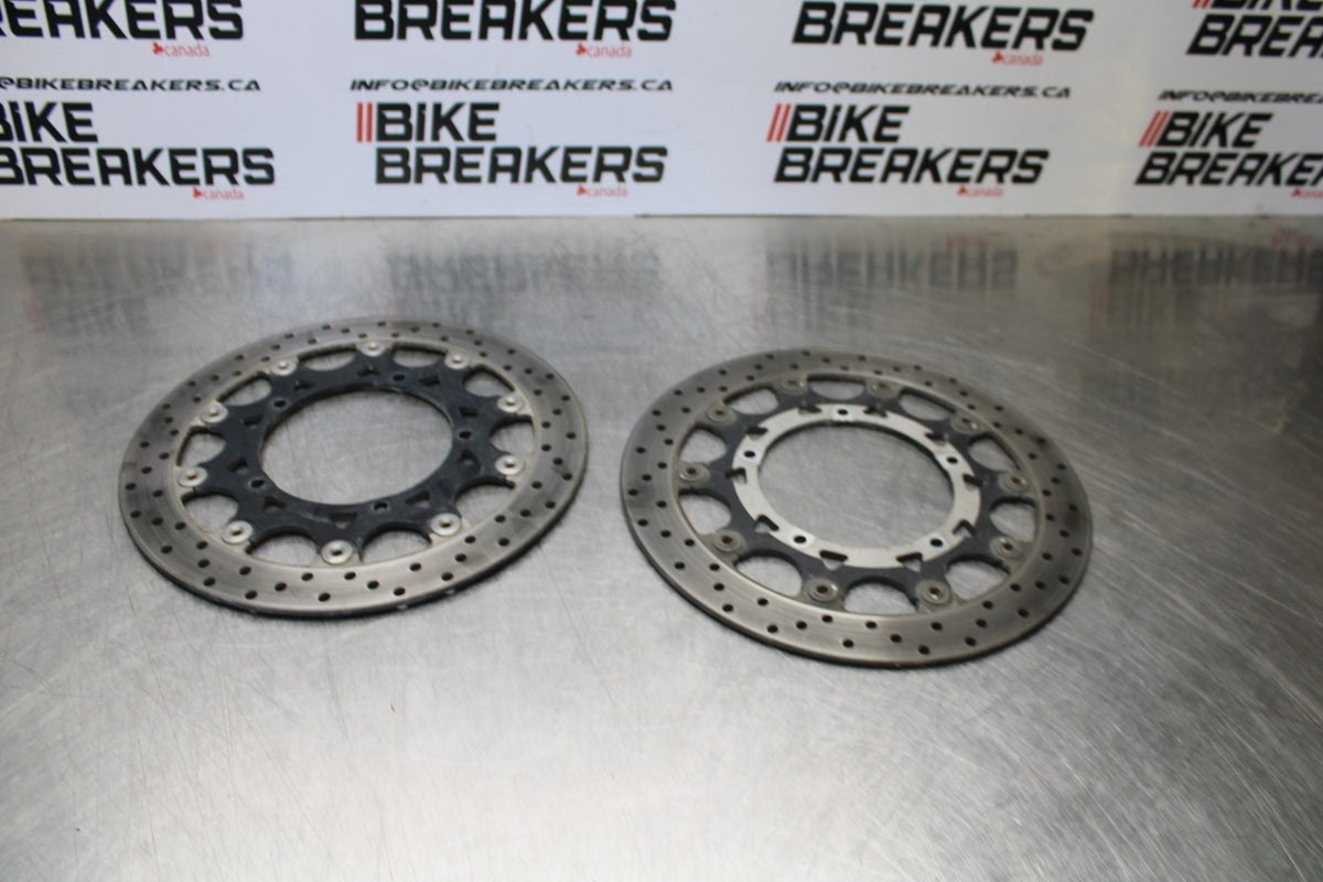 04-05 YAMAHA YZF R1 FRONT LEFT RIGHT BRAKE ROTORS DISCS  BB173