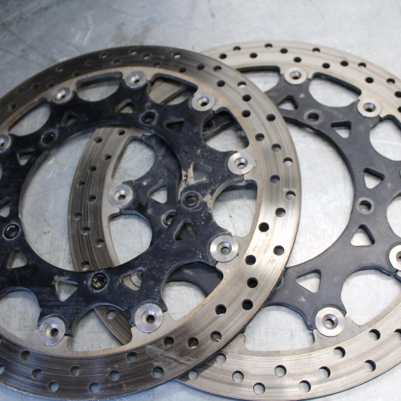 07-08 YAMAHA YZF R1 FRONT LEFT RIGHT BRAKE ROTORS DISCS 4C8-2581T-00-00 BB439