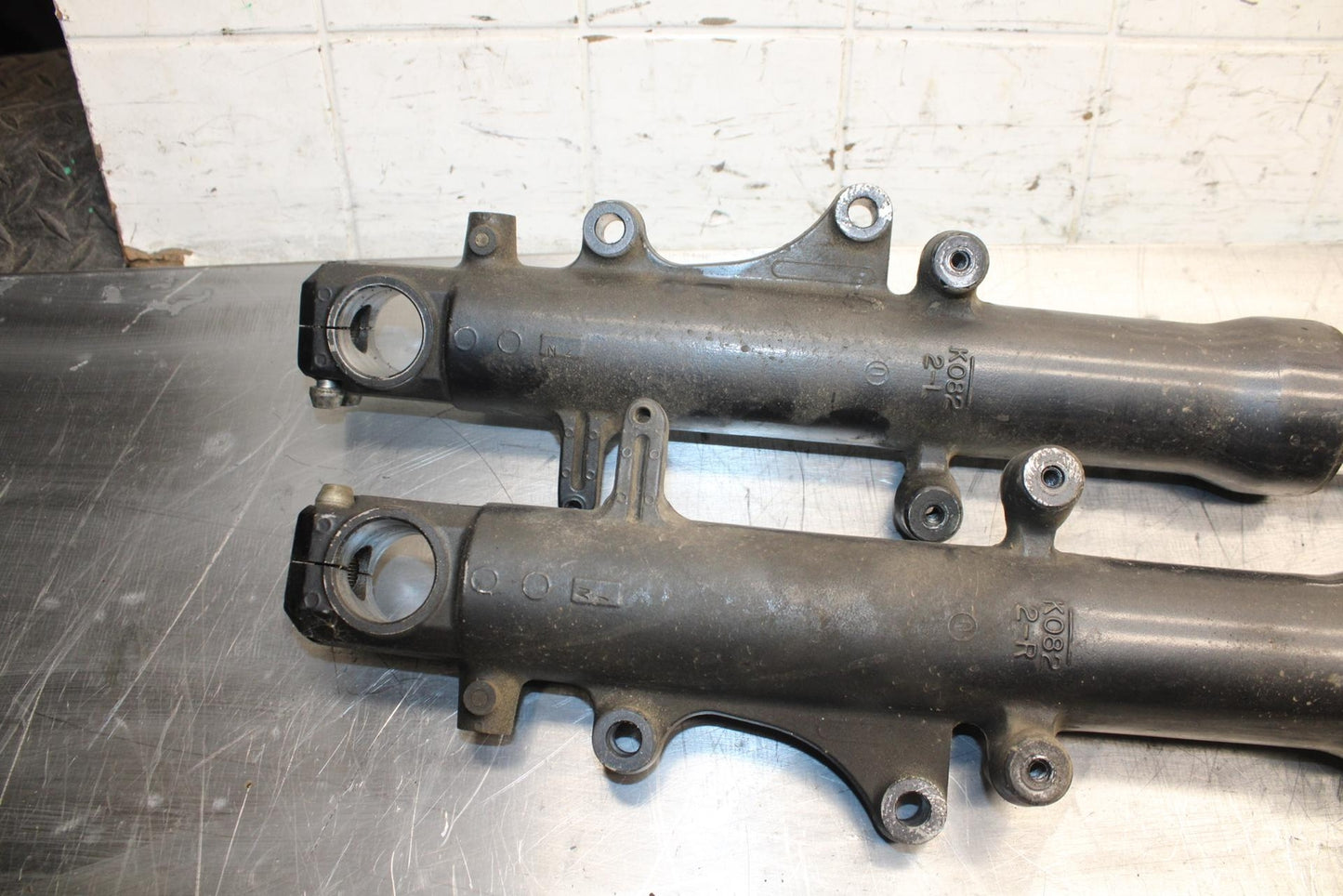 00-02 KAWASAKI NINJA ZX6R ZX600J FRONT FORKS SHOCK SUSPENSION SET PAIR BB489