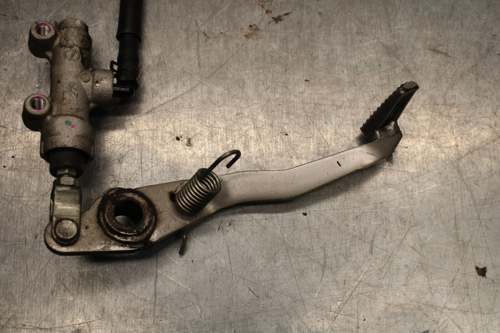 14-15 KAWASAKI NINJA 650 EX650F ABS REAR BRAKE MASTER CYLINDER W RESERVOIR BB741