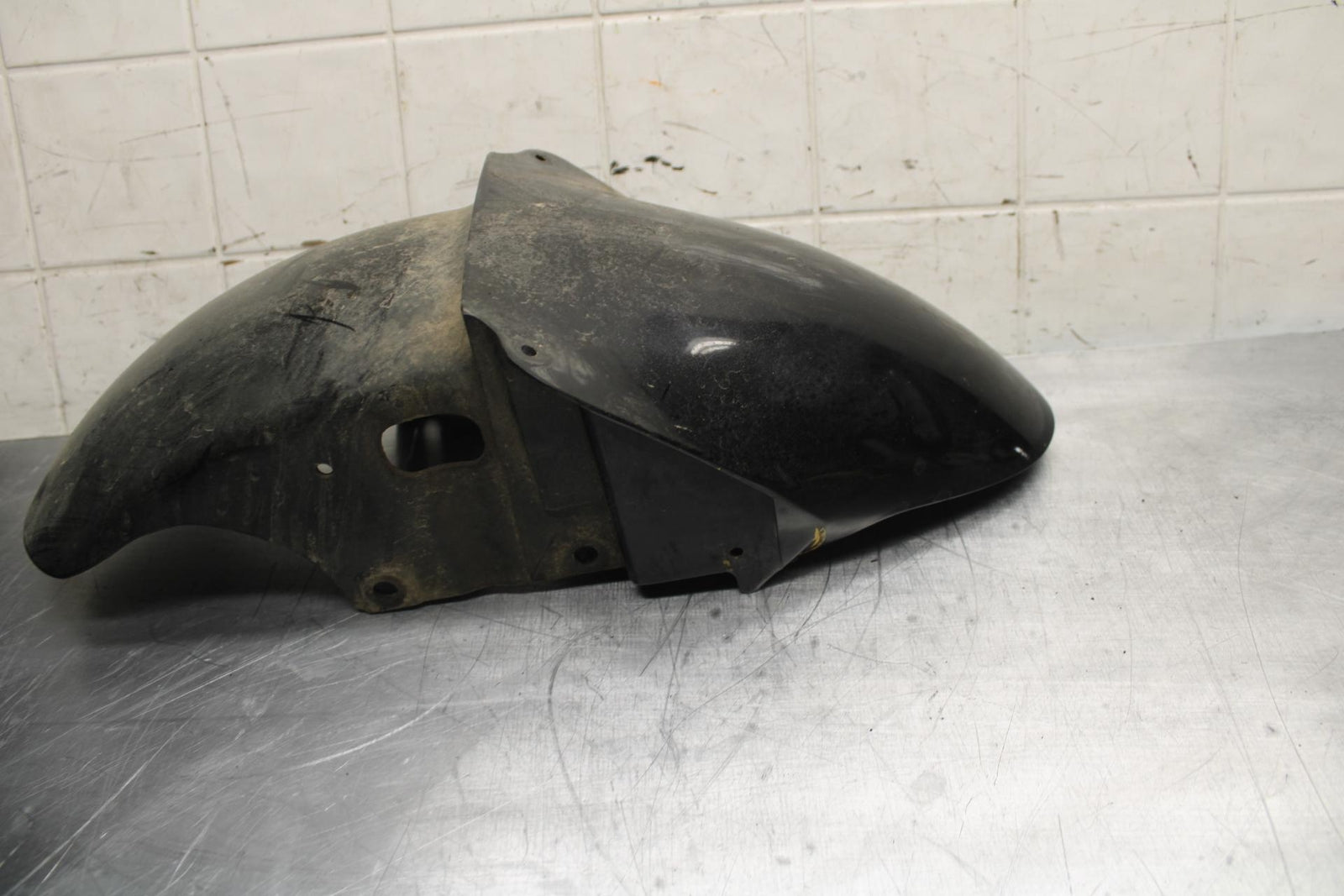 00-02 KAWASAKI NINJA ZX6R ZX600J FRONT WHEEL FENDER FAIRING 35004-1421-E1 BB489