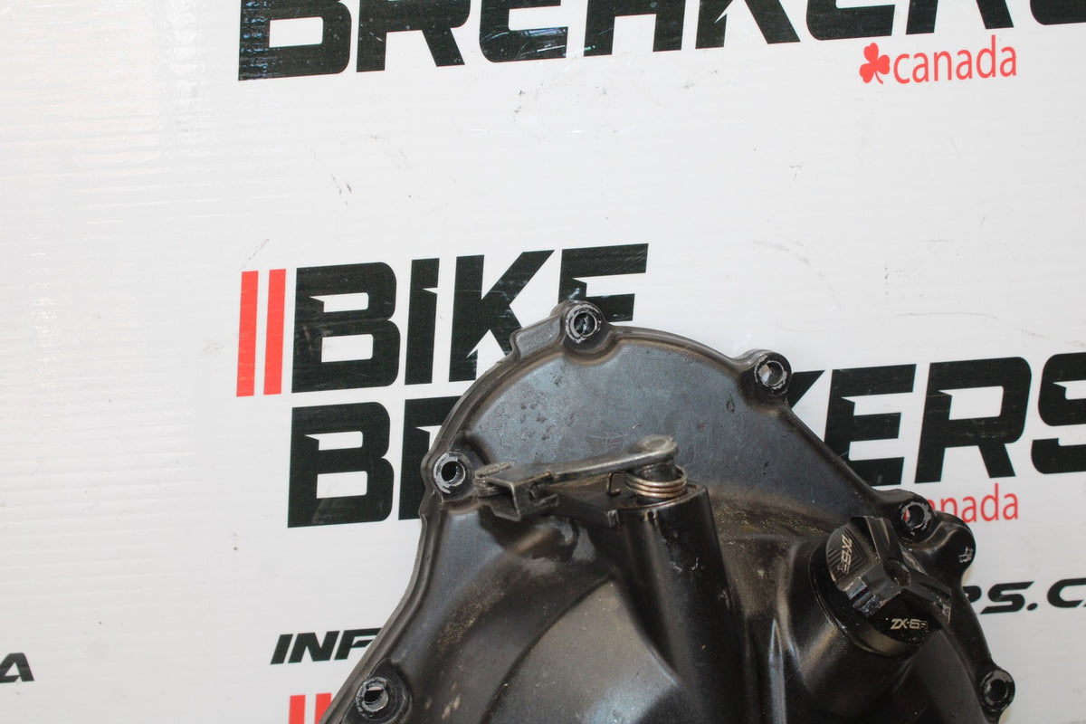 2007 Kawasaki Ninja ZX6R ZX600P CLUTCH SIDE ENGINE MOTOR COVER BB175