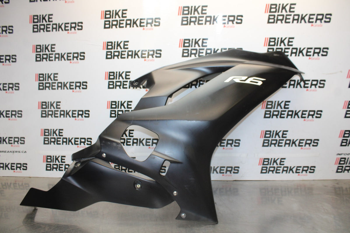17 YAMAHA YZF R6 RIGHT LOWER MID UPPER SIDE FAIRING COWL  BB922