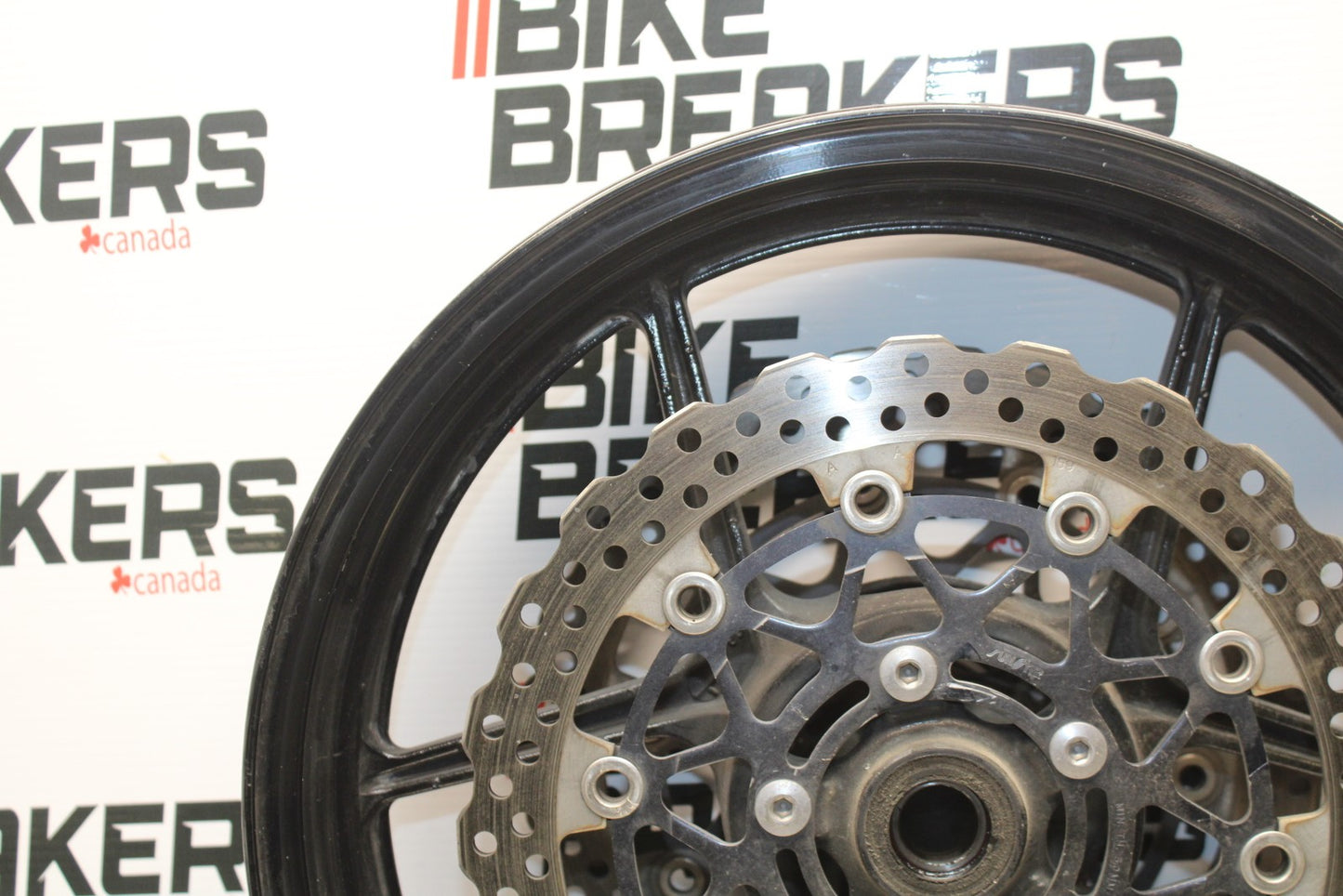 08 KAWASAKI NINJA ZX10R FRONT WHEEL FRONT RIM & ROTORS  BB201