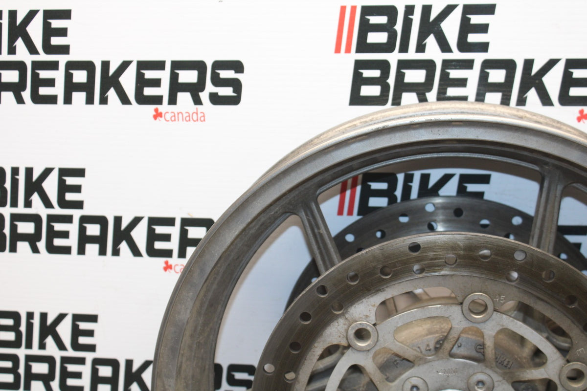 06 KAWASAKI Z750 FRONT WHEEL FRONT RIM & ROTORS BB837