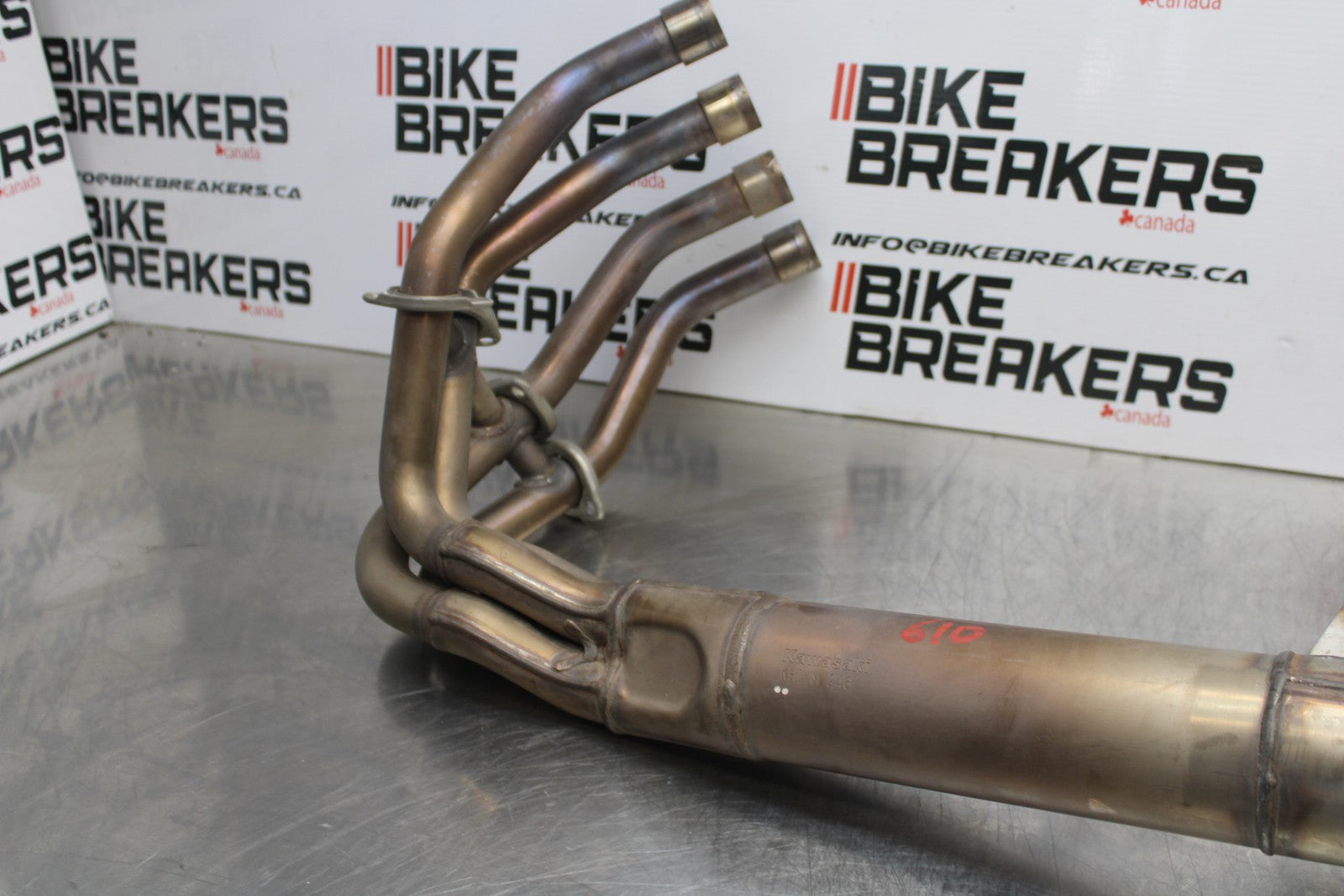 24-25 KAWASAKI NINJA ZX4R FULL EXHAUST SYSTEM HEADERS PIPE MUFFLER BB610