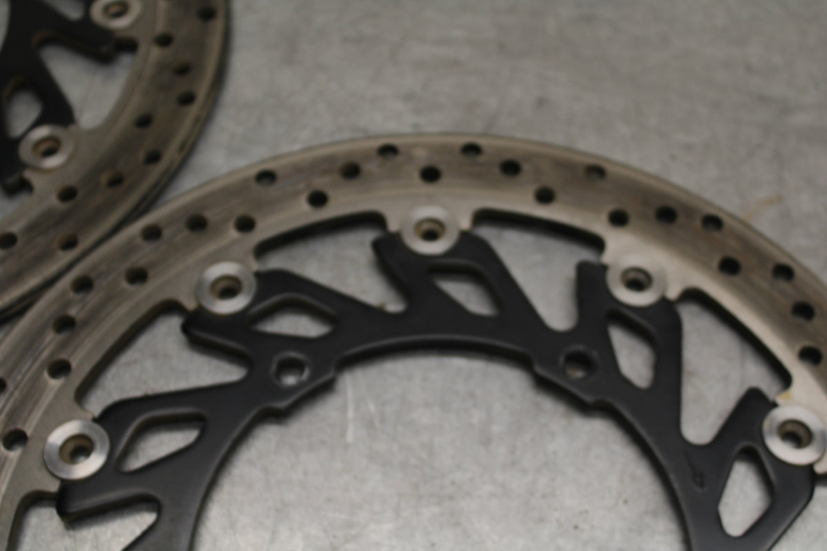 09-14 YAMAHA YZF R1 FRONT LEFT RIGHT BRAKE ROTORS DISCS 14B-2581T-00-00 BB696
