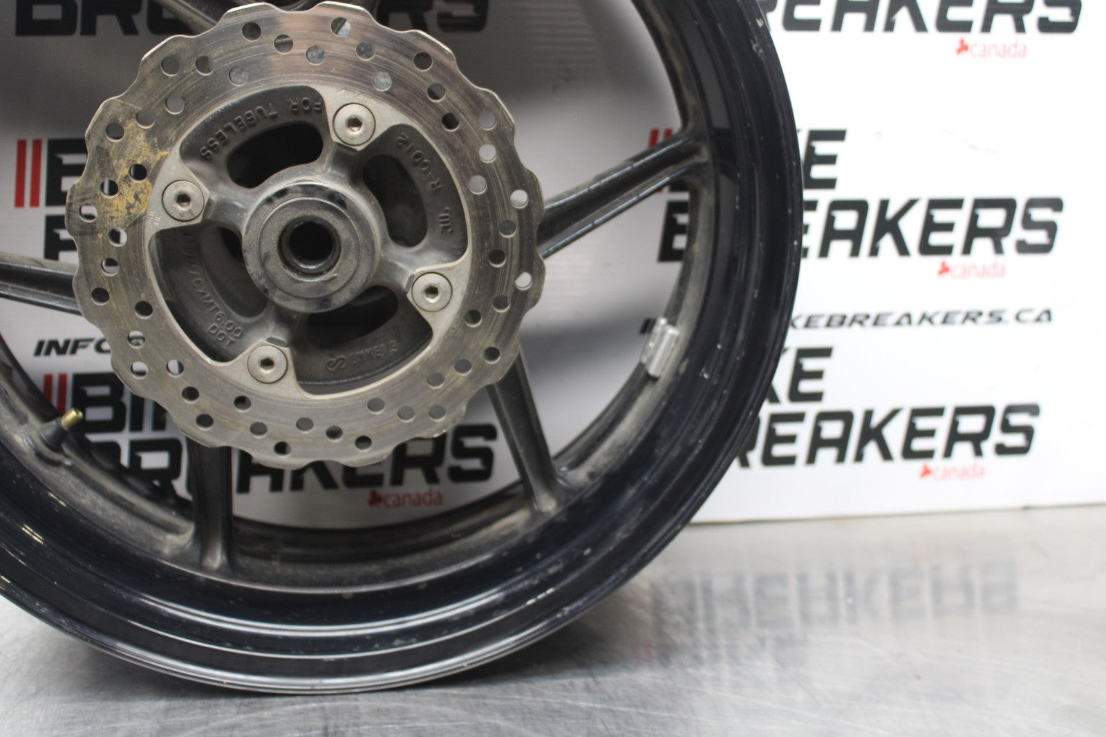 08 KAWASAKI NINJA ZX10R REAR WHEEL BACK RIM & ROTOR BB201