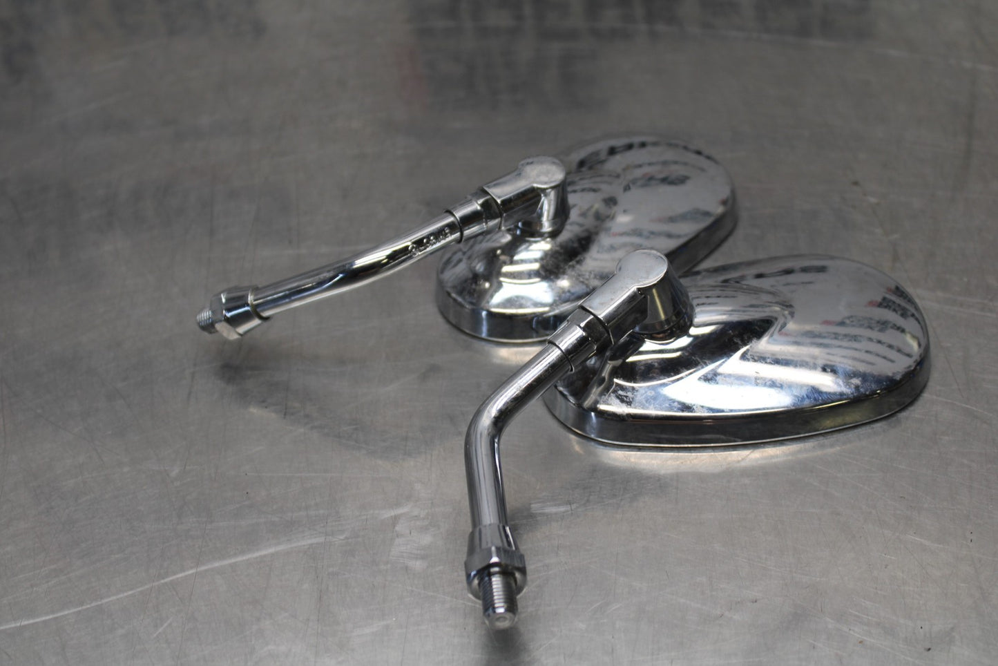 03-08 KAWASAKI VULCAN 1600 REAR VIEW MIRROR SET PAIR MIRRORS BB196