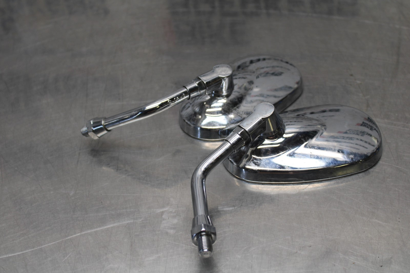 03-08 KAWASAKI VULCAN 1600 REAR VIEW MIRROR SET PAIR MIRRORS BB196