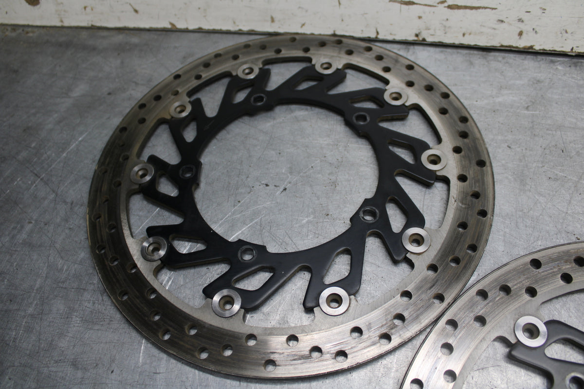 09-14 YAMAHA YZF R1 FRONT LEFT RIGHT BRAKE ROTORS DISCS 14B-2581T-00-00 BB696