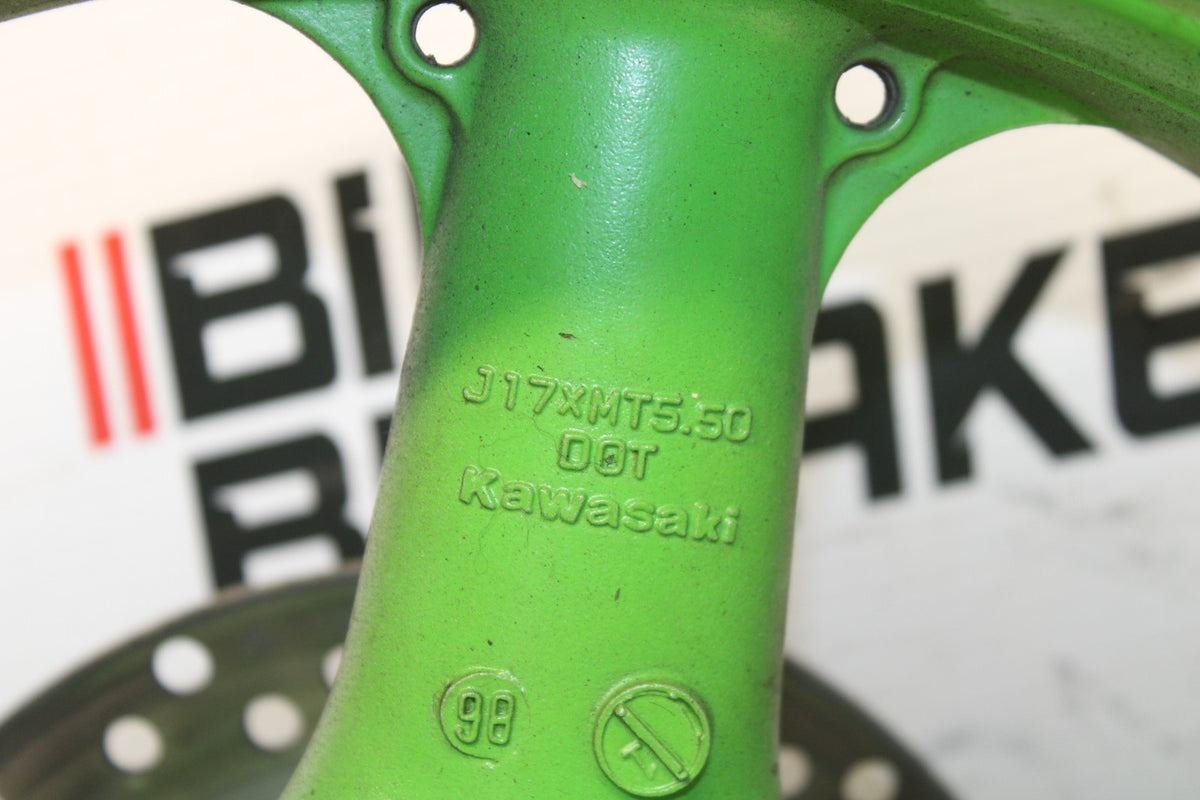 98 KAWASAKI NINJA ZX6 REAR WHEEL BACK RIM & ROTOR BB870