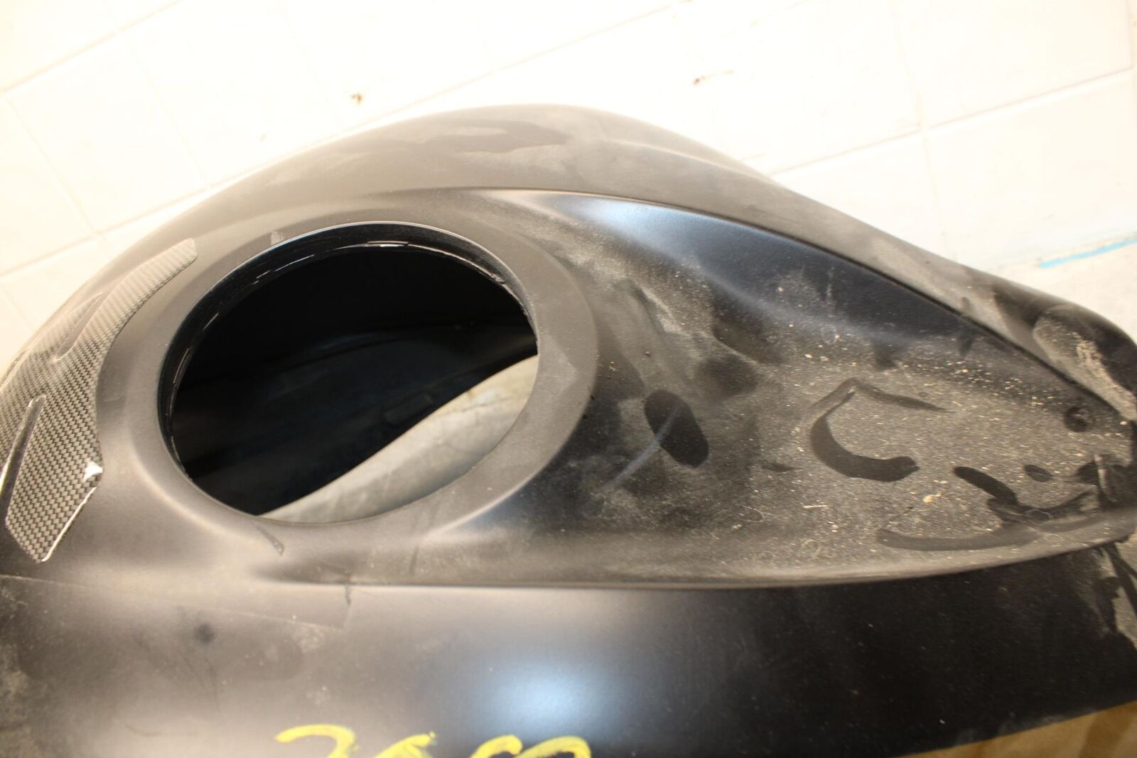 09-12 HONDA CBR600RR AFTERMARKET BLACK GAS TANK FUEL  COVER FAIRING COWL BB450