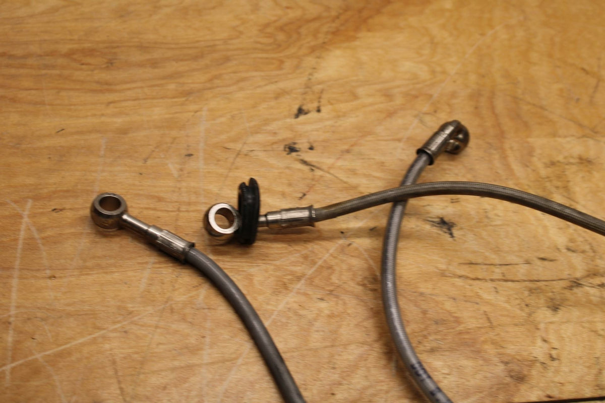 08-14 DUCATI MONSTER 696 BRAIDED FRONT BRAKE CALIPER HOSES LINES BB324