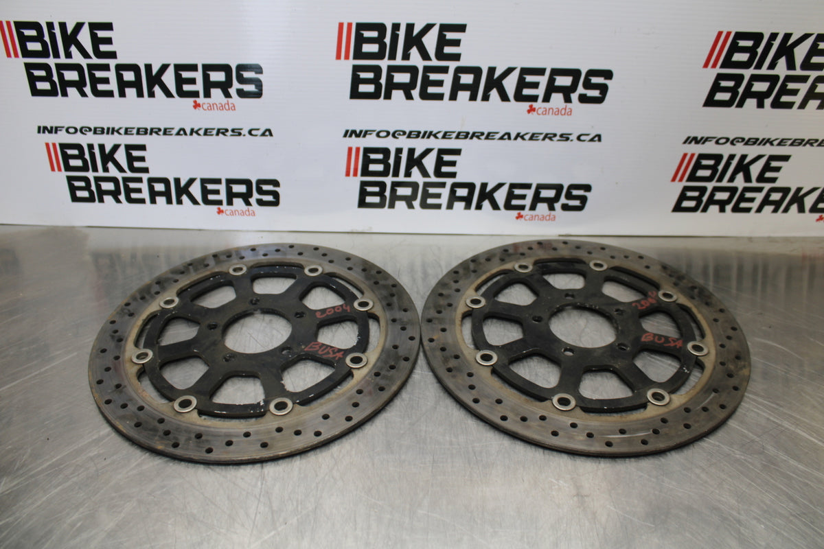 99-07 SUZUKI HAYABUSA GSX1300R FRONT LEFT RIGHT BRAKE ROTORS DISCS BB281