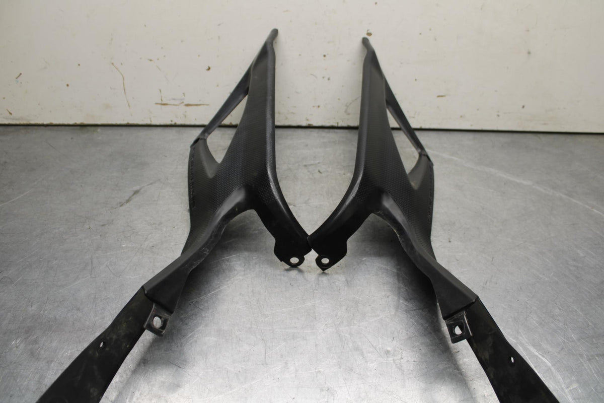 08-10 DUCATI 848 PAIR SET FRONT SIDE SEAT SADDLE PANEL TRIM COWL FAIRING BB623