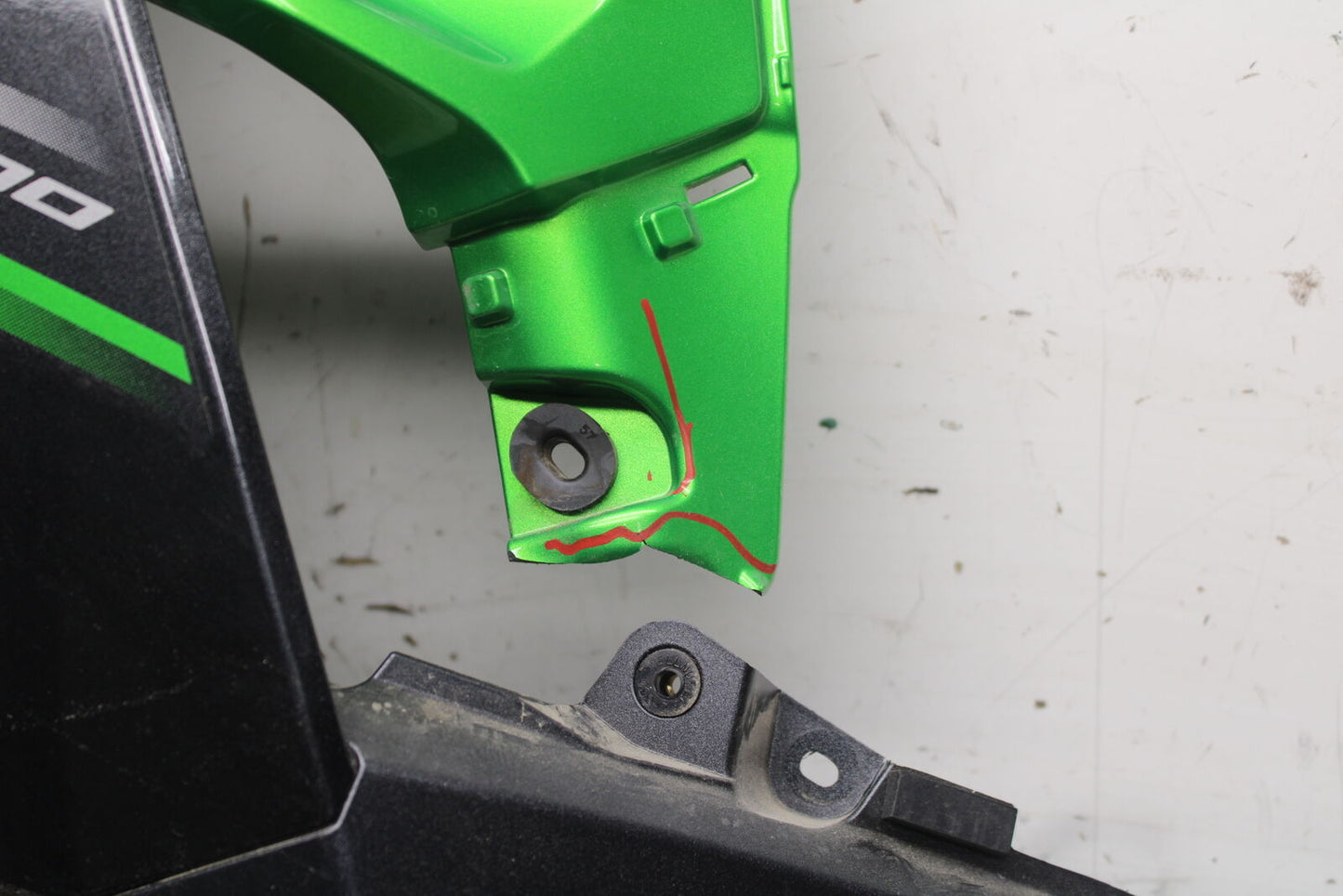 18-23 KAWASAKI NINJA 400 EX400 ABS LEFT LOWER MID UPPER SIDE FAIRING COWL BB747