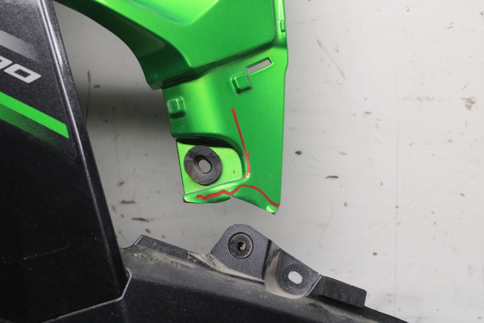 18-23 KAWASAKI NINJA 400 EX400 ABS LEFT LOWER MID UPPER SIDE FAIRING COWL BB747