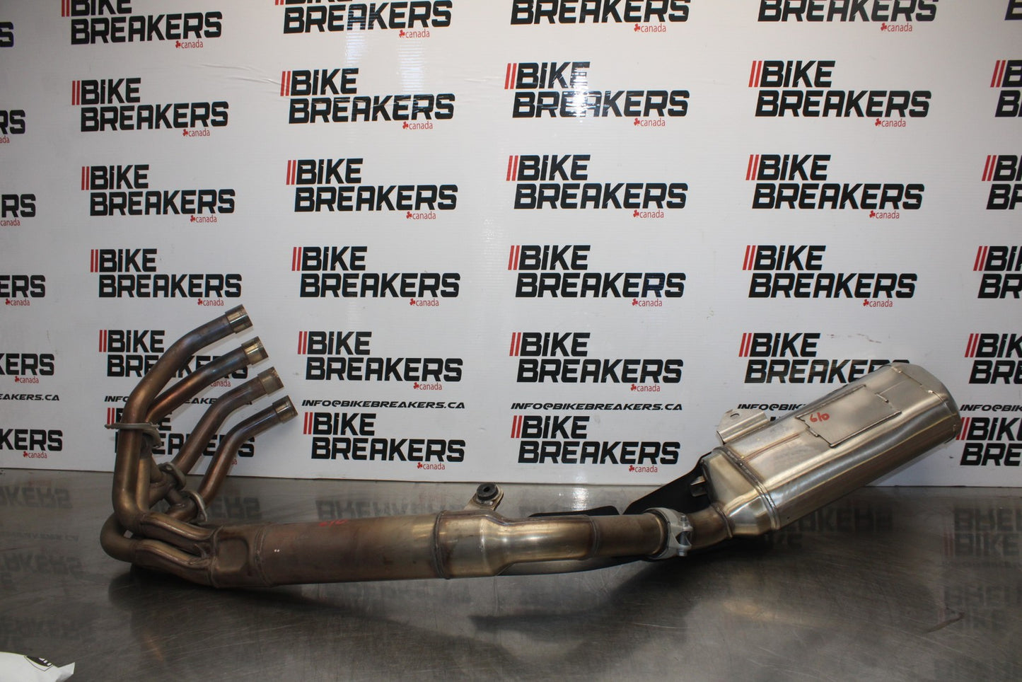 24-25 KAWASAKI NINJA ZX4R FULL EXHAUST SYSTEM HEADERS PIPE MUFFLER BB610