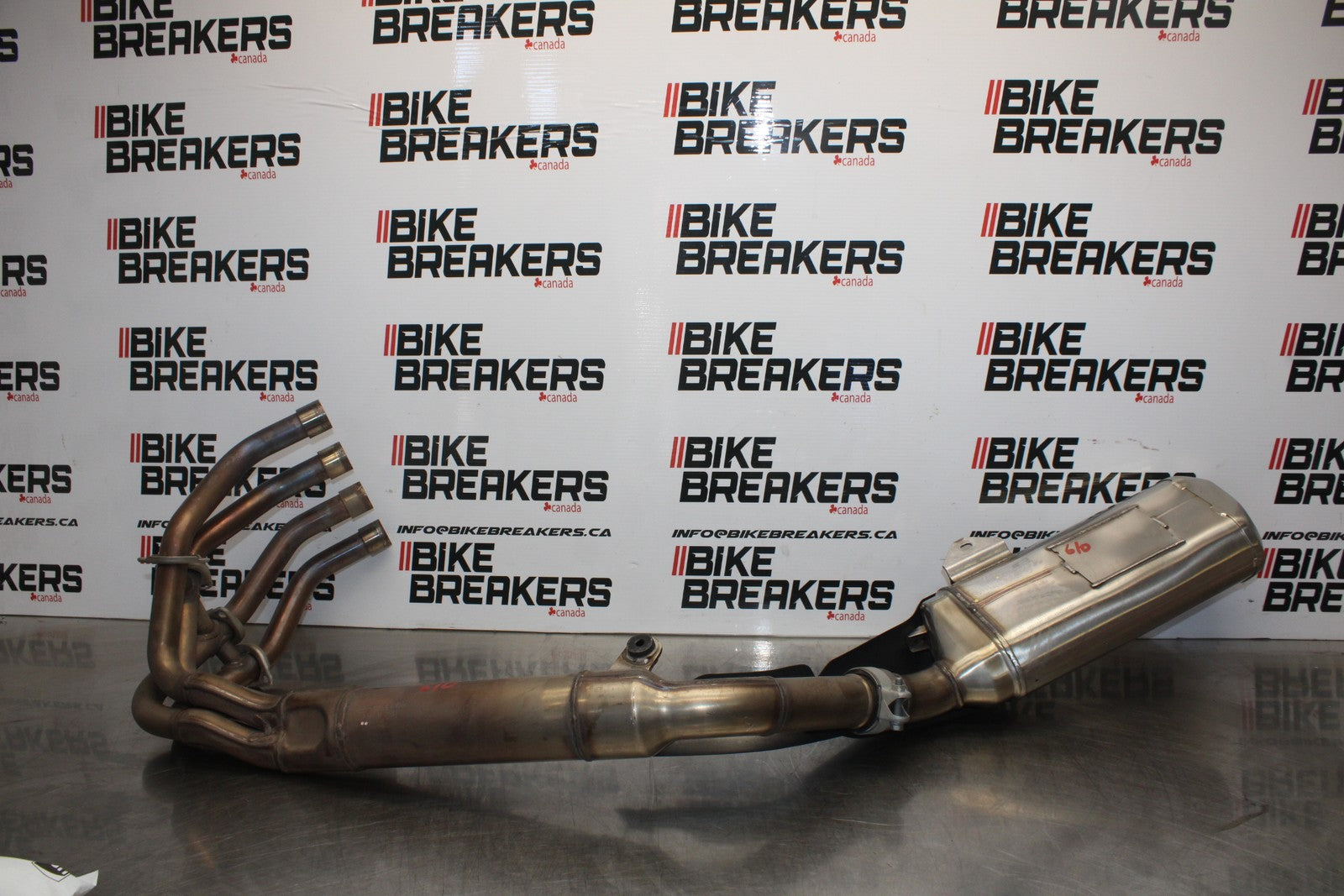24-25 KAWASAKI NINJA ZX4R FULL EXHAUST SYSTEM HEADERS PIPE MUFFLER BB610