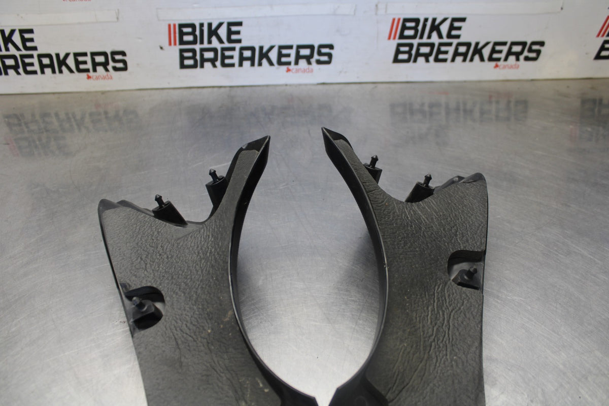 07-08 KAWASAKI NINJA ZX6R RIGHT LEFT FRONT INNER COVERS PANELS COWLS BB937