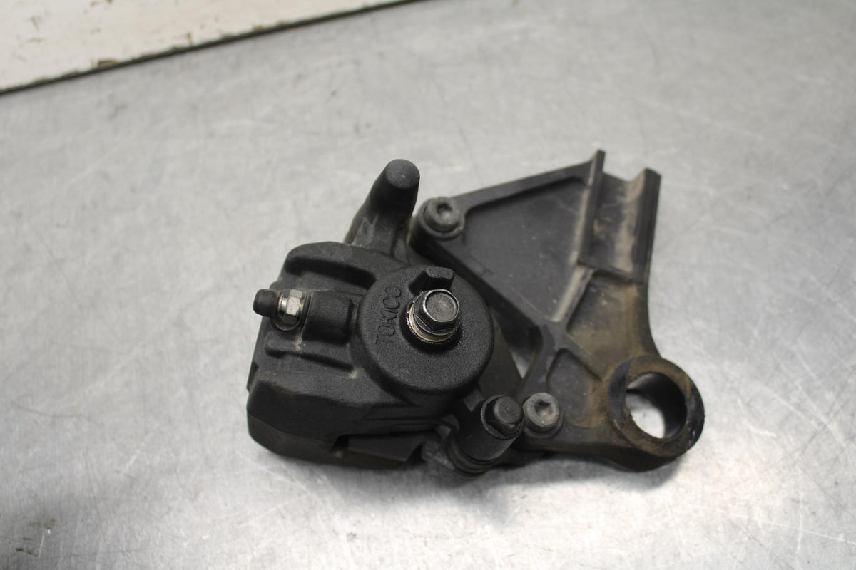 09-12 KAWASAKI NINJA ZX6R REAR BACK BRAKE CALIPER W MOUNT BRACKET  BB640