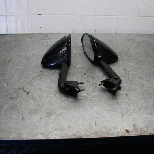 06-07 KAWASAKI NINJA ZX14R REAR VIEW MIRROR SET PAIR MIRRORS bb433