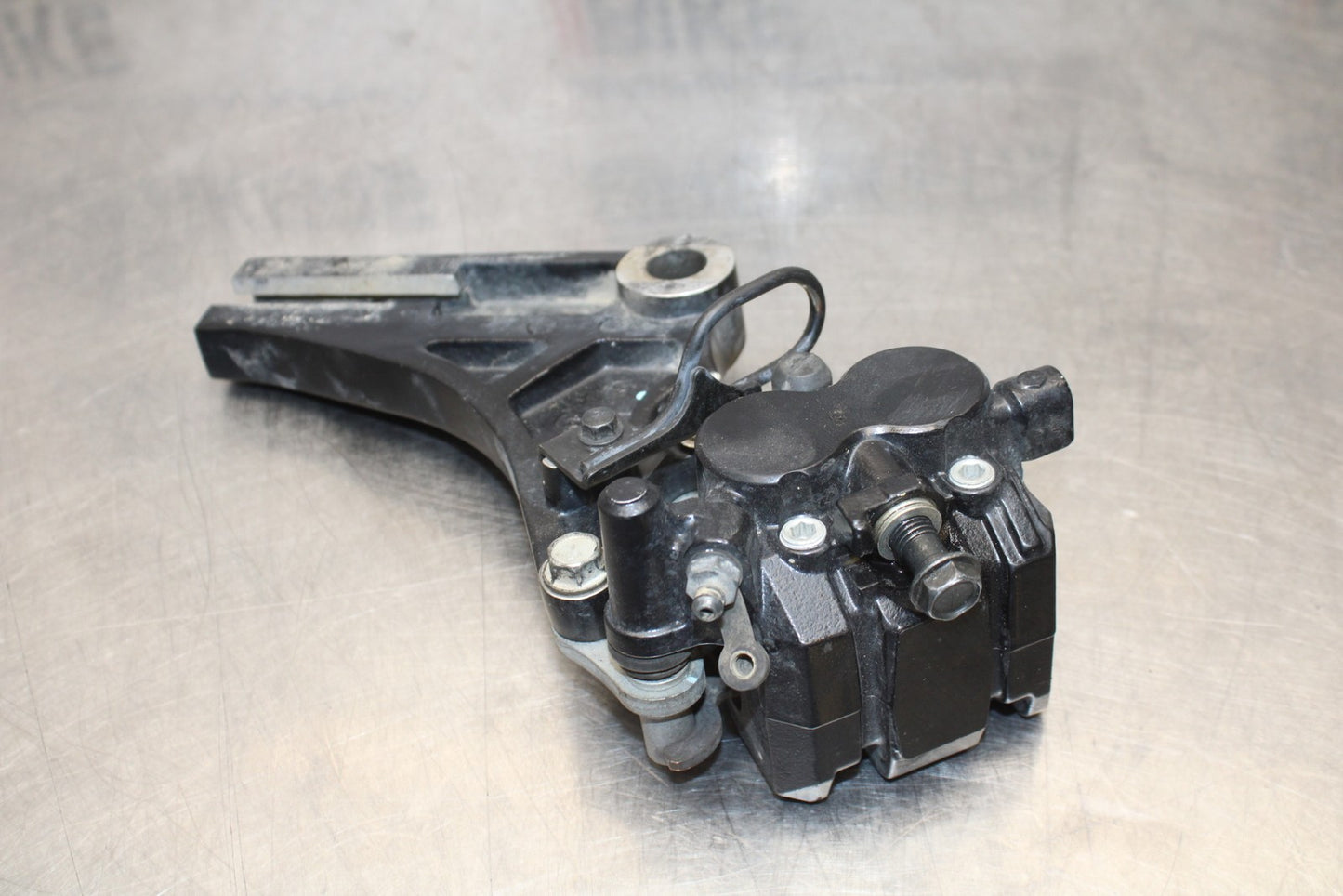 08-18 KAWASAKI KLR650 REAR BACK BRAKE CALIPER W MOUNT BRACKET BB183